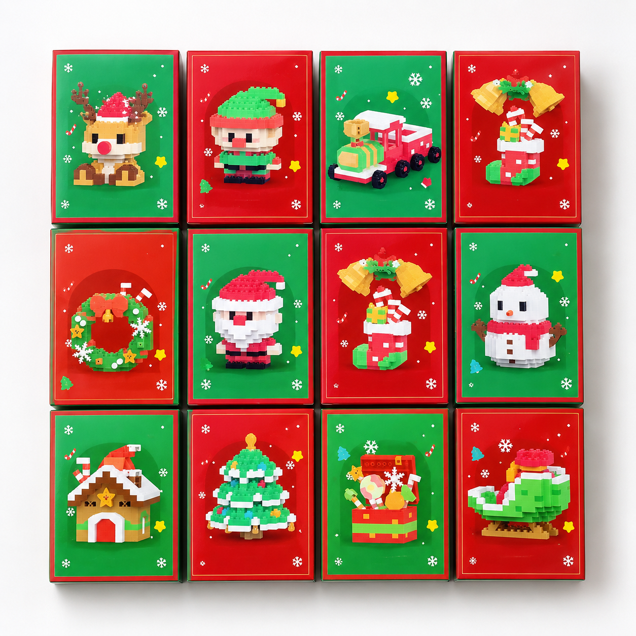 Christmas Building Blocks Set Fun Family