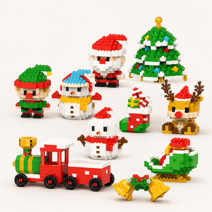 Christmas Building Blocks Set Fun Family