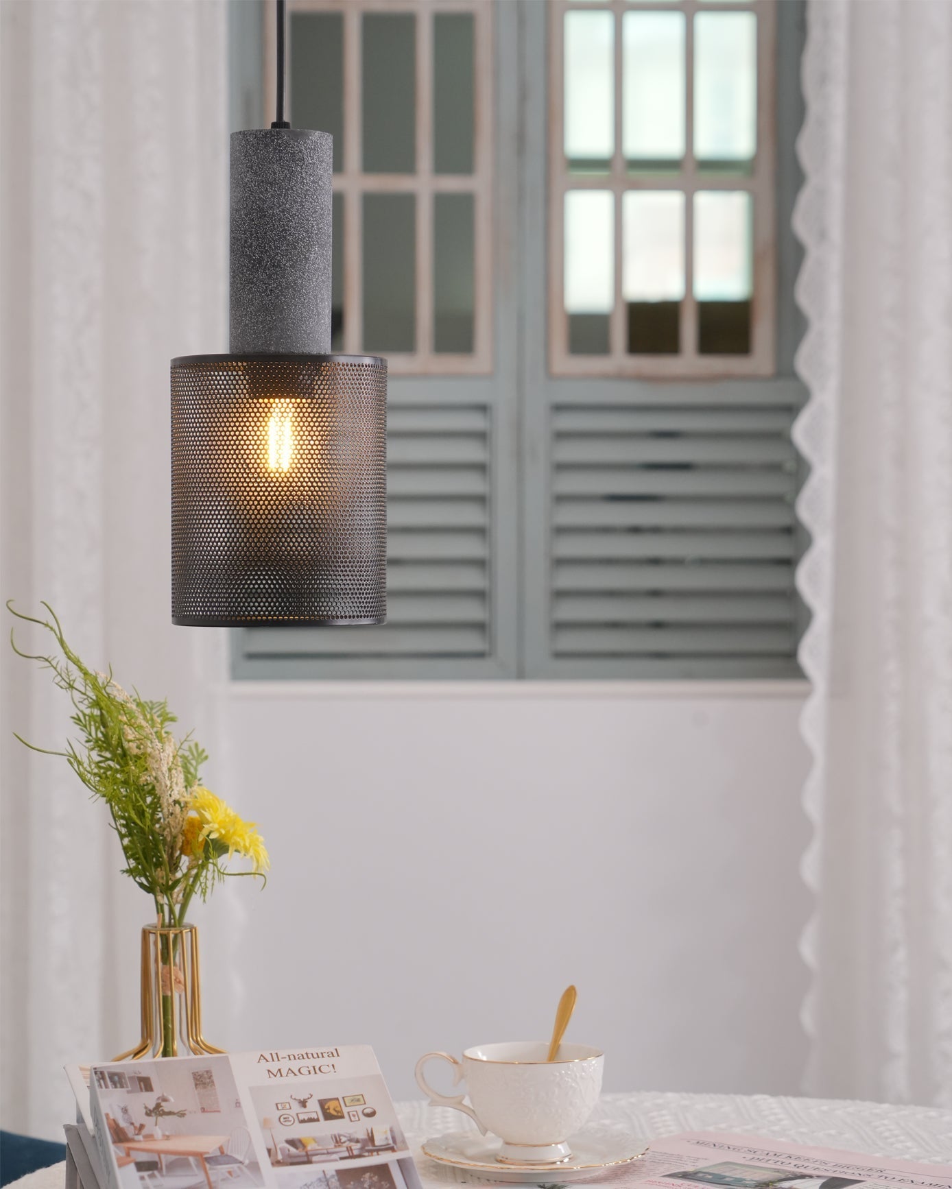 Urban Concrete Pendant Light Industrial LED
