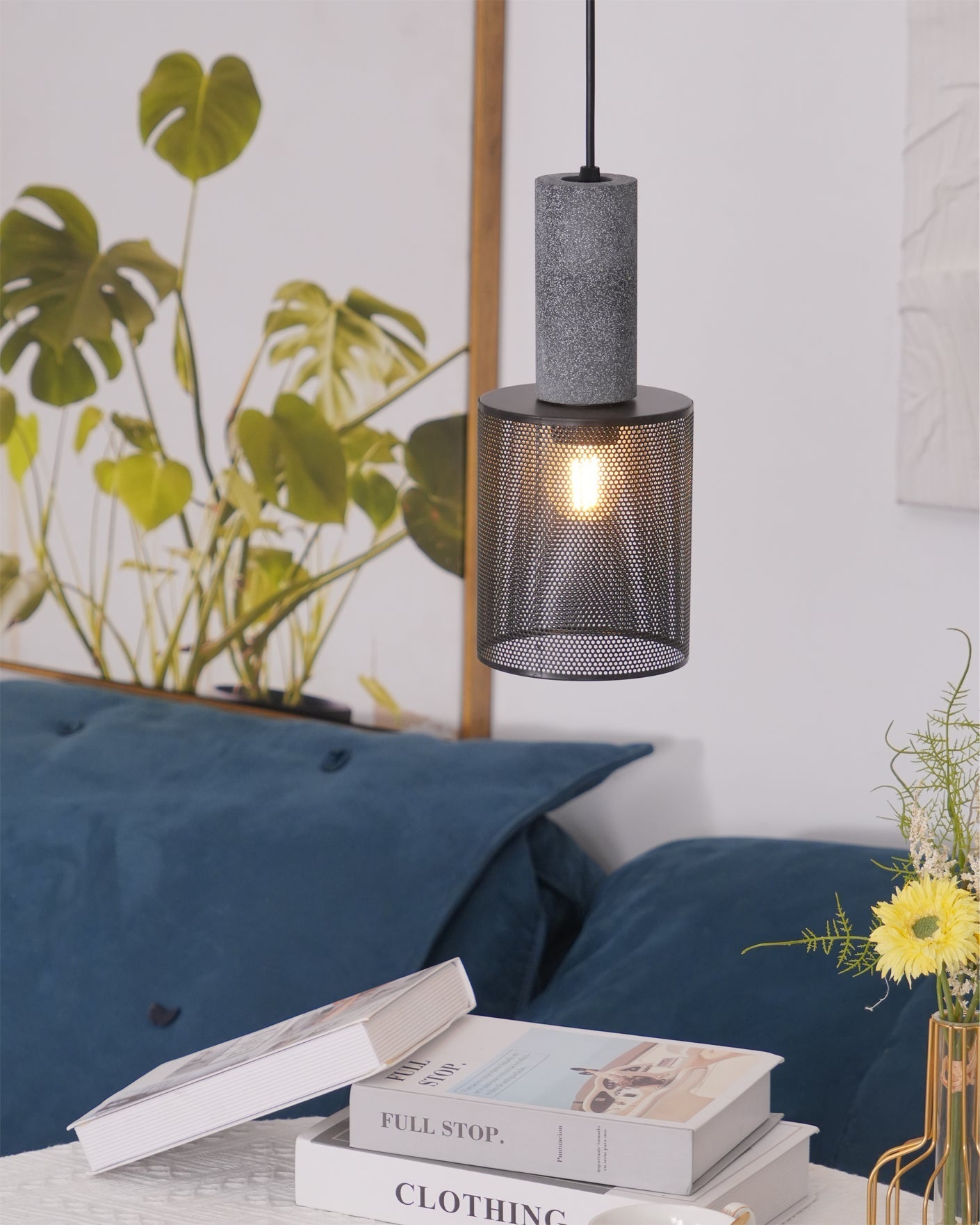 Urban Concrete Pendant Light Industrial LED