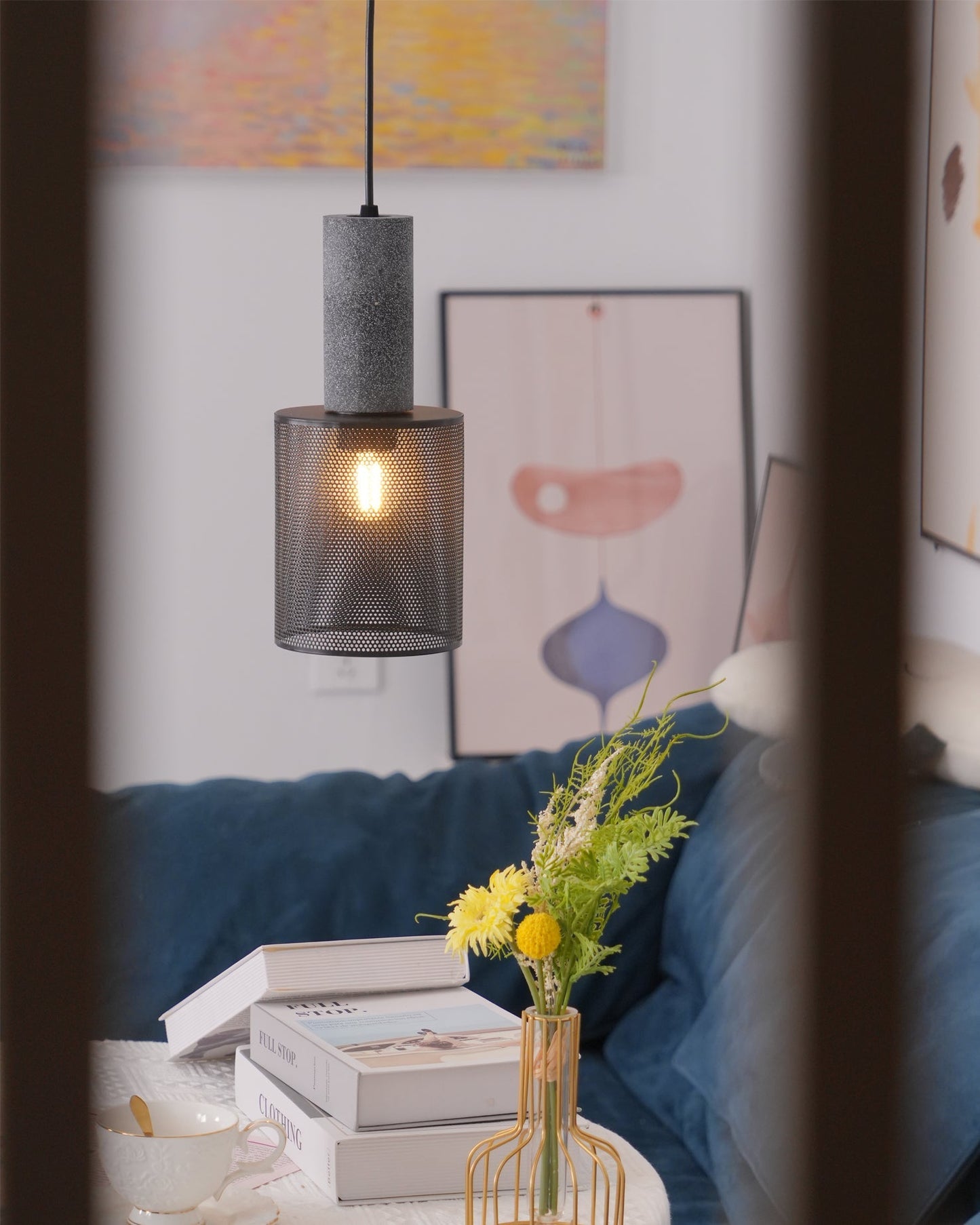 Urban Concrete Pendant Light Industrial LED
