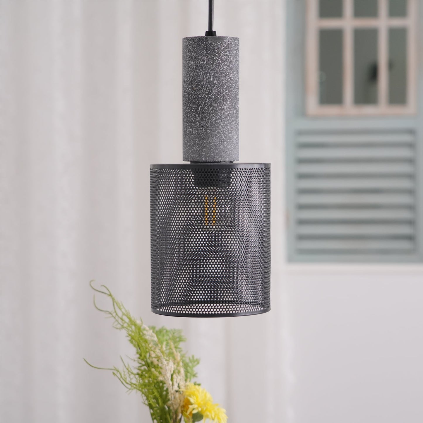 Urban Concrete Pendant Light Industrial LED
