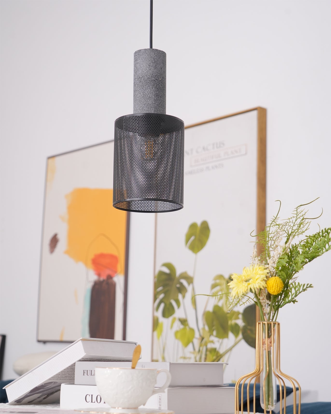 Urban Concrete Pendant Light Industrial LED
