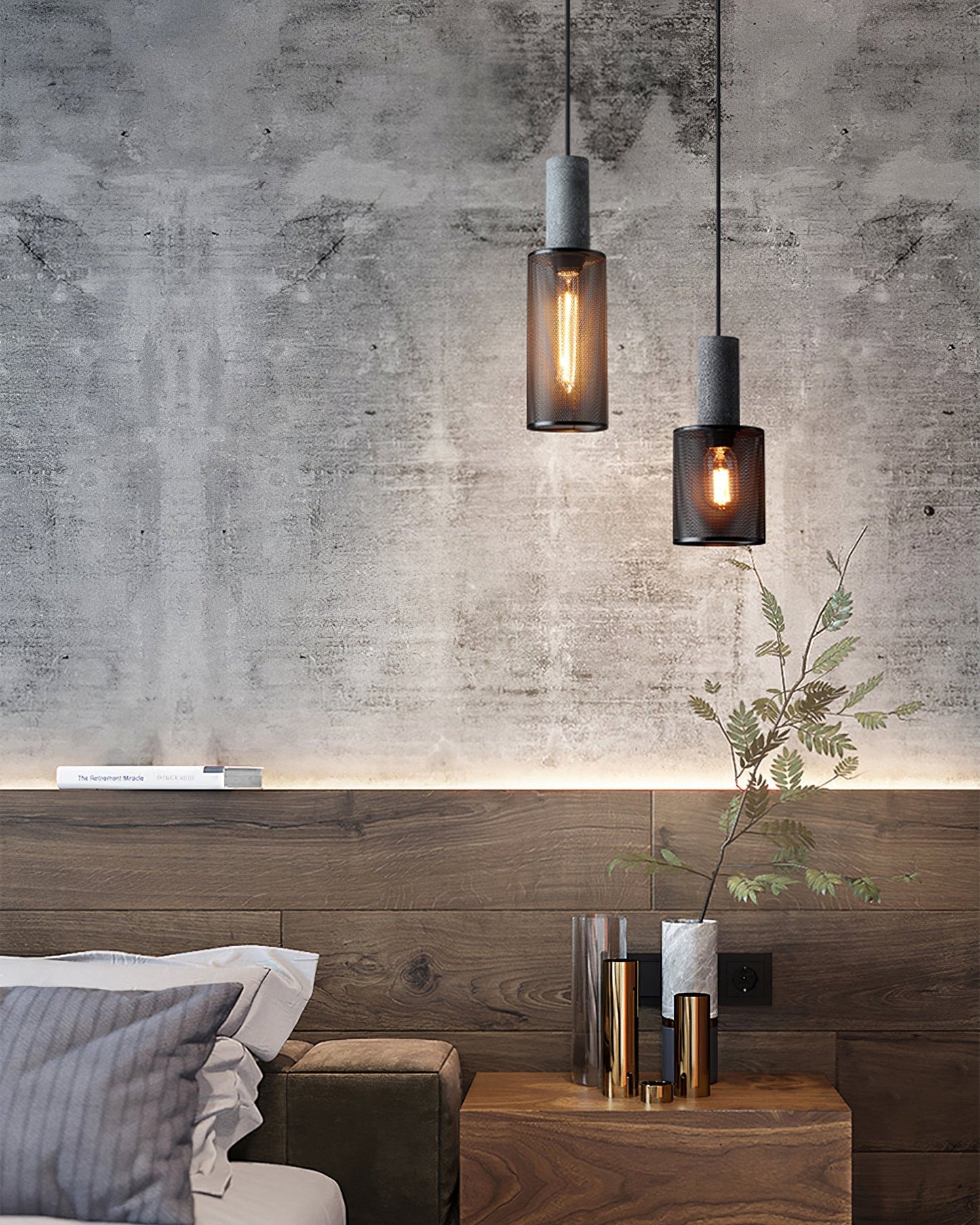 Urban Concrete Pendant Light Industrial LED