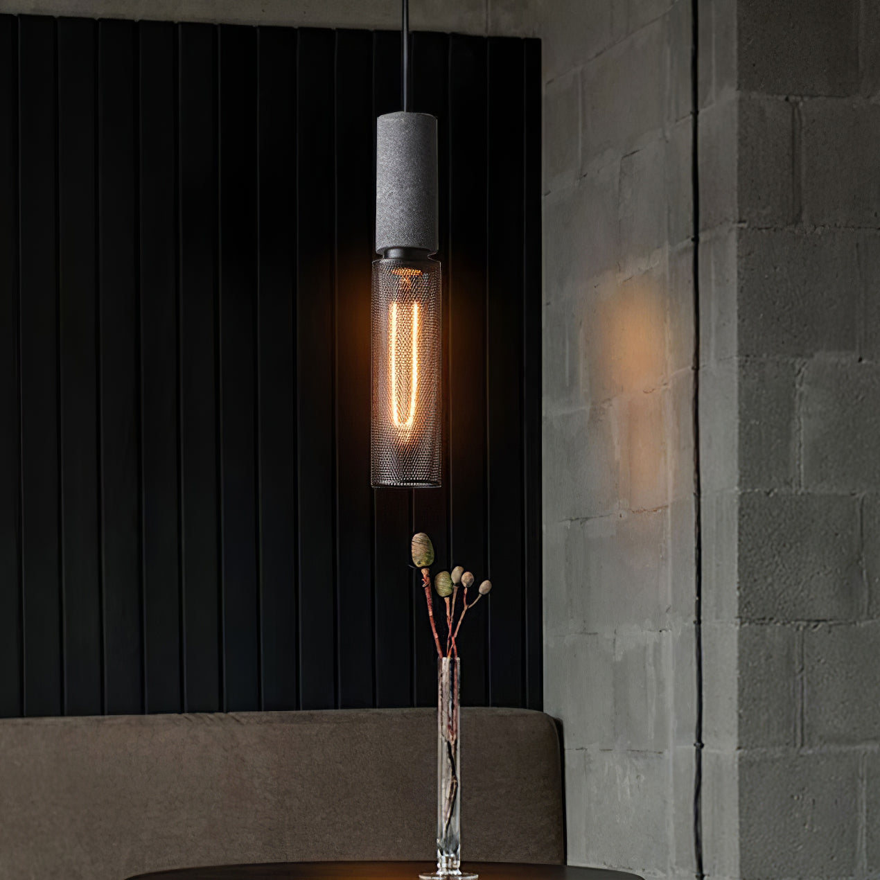 Urban Concrete Pendant Light Industrial LED