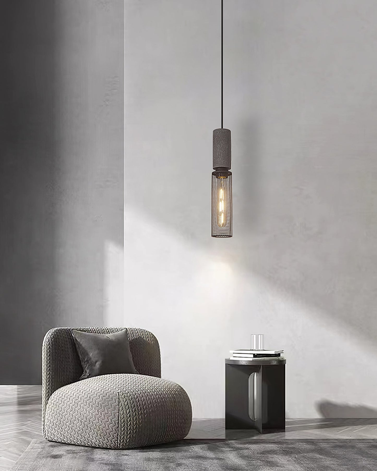 Urban Concrete Pendant Light Industrial LED