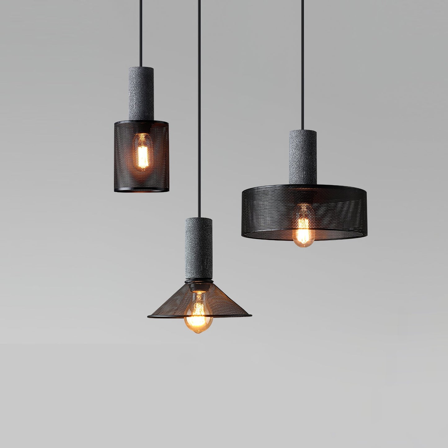 Urban Concrete Pendant Light Industrial LED
