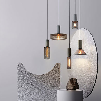 Urban Concrete Pendant Light Industrial LED