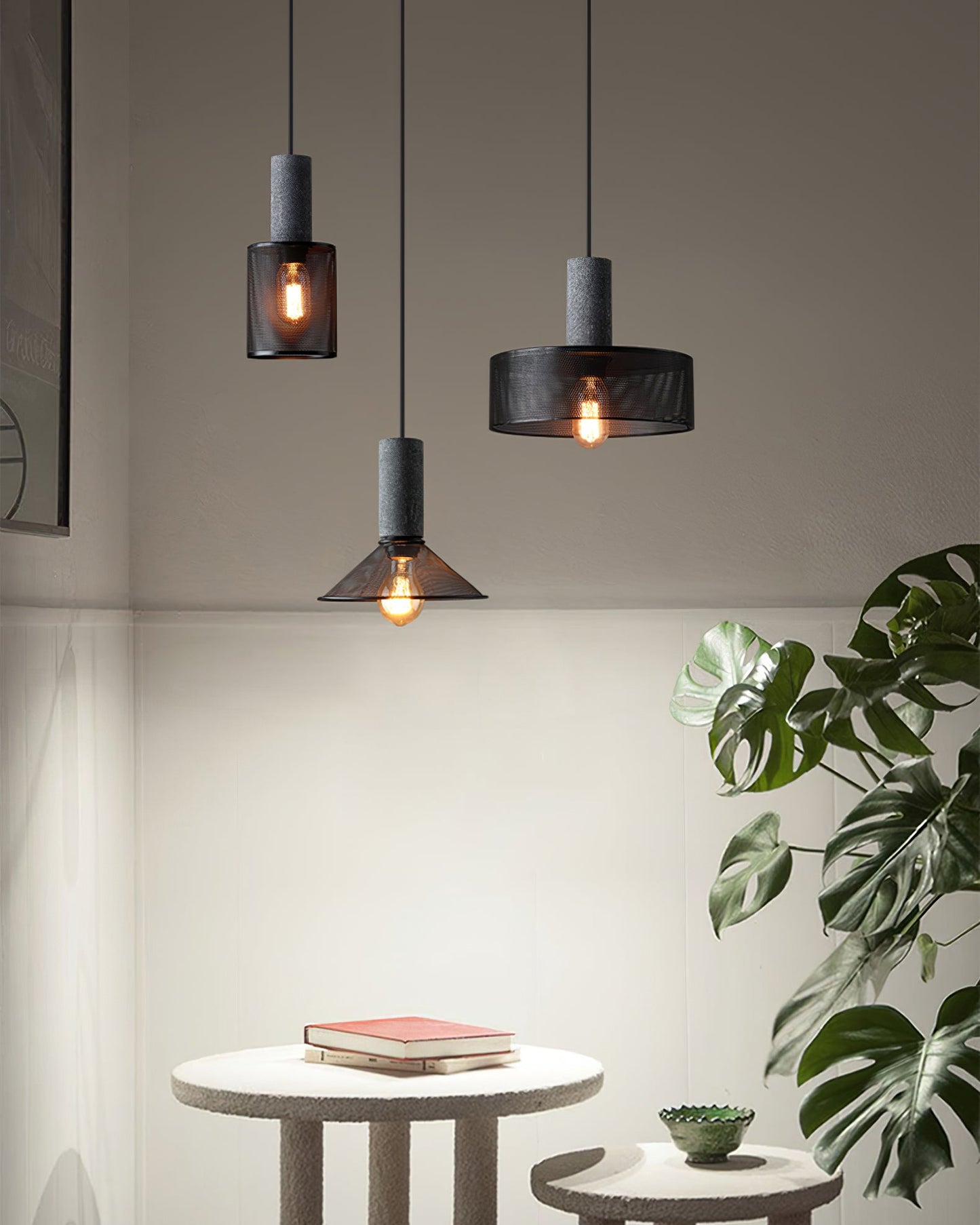 Urban Concrete Pendant Light Industrial LED