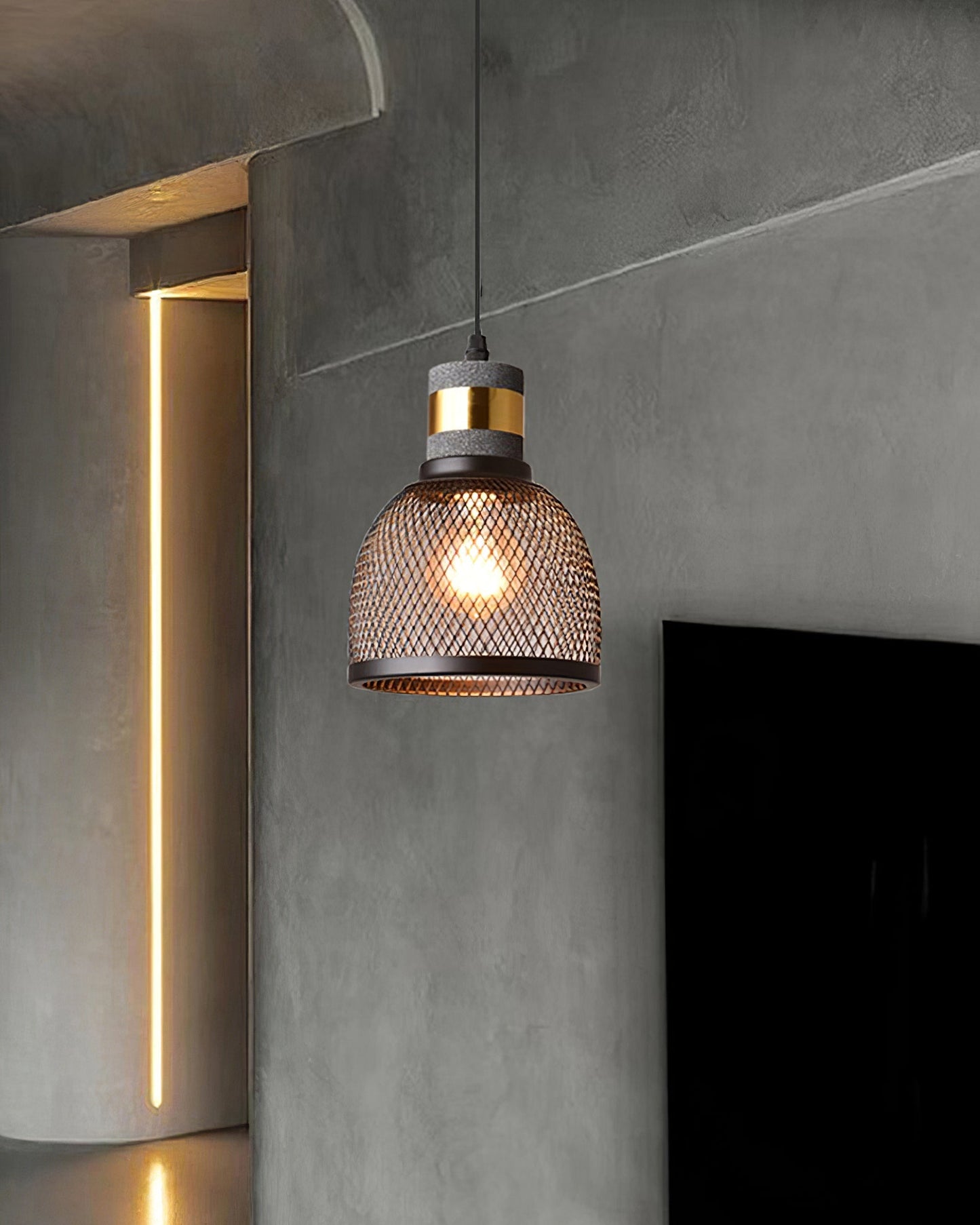 Urban Concrete Pendant Light Industrial LED