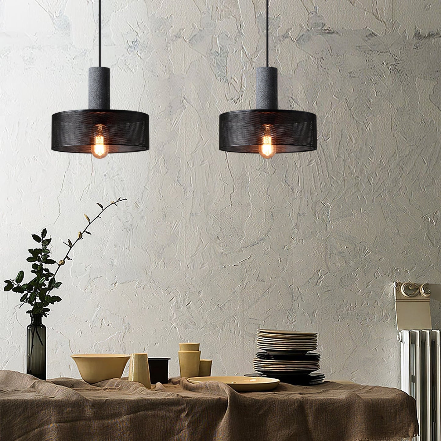 Urban Concrete Pendant Light Industrial LED