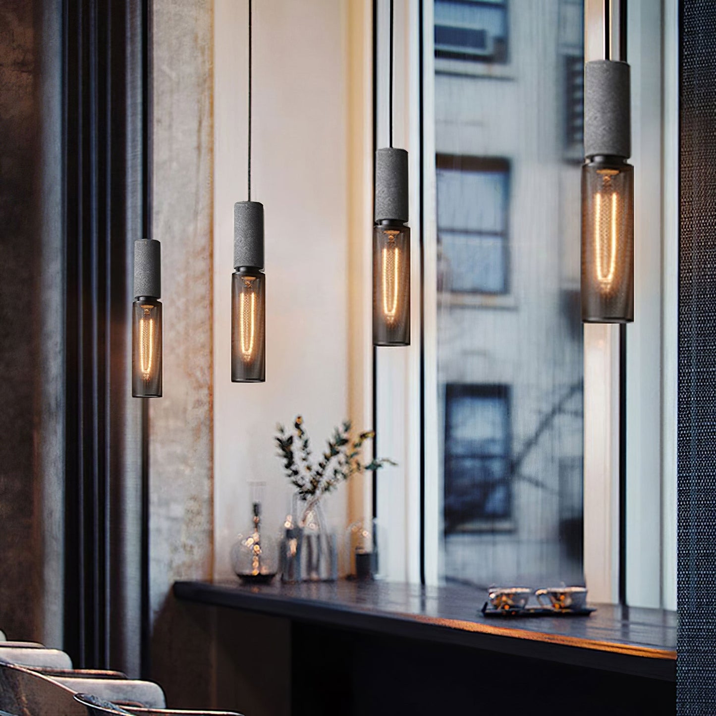 Urban Concrete Pendant Light Industrial LED