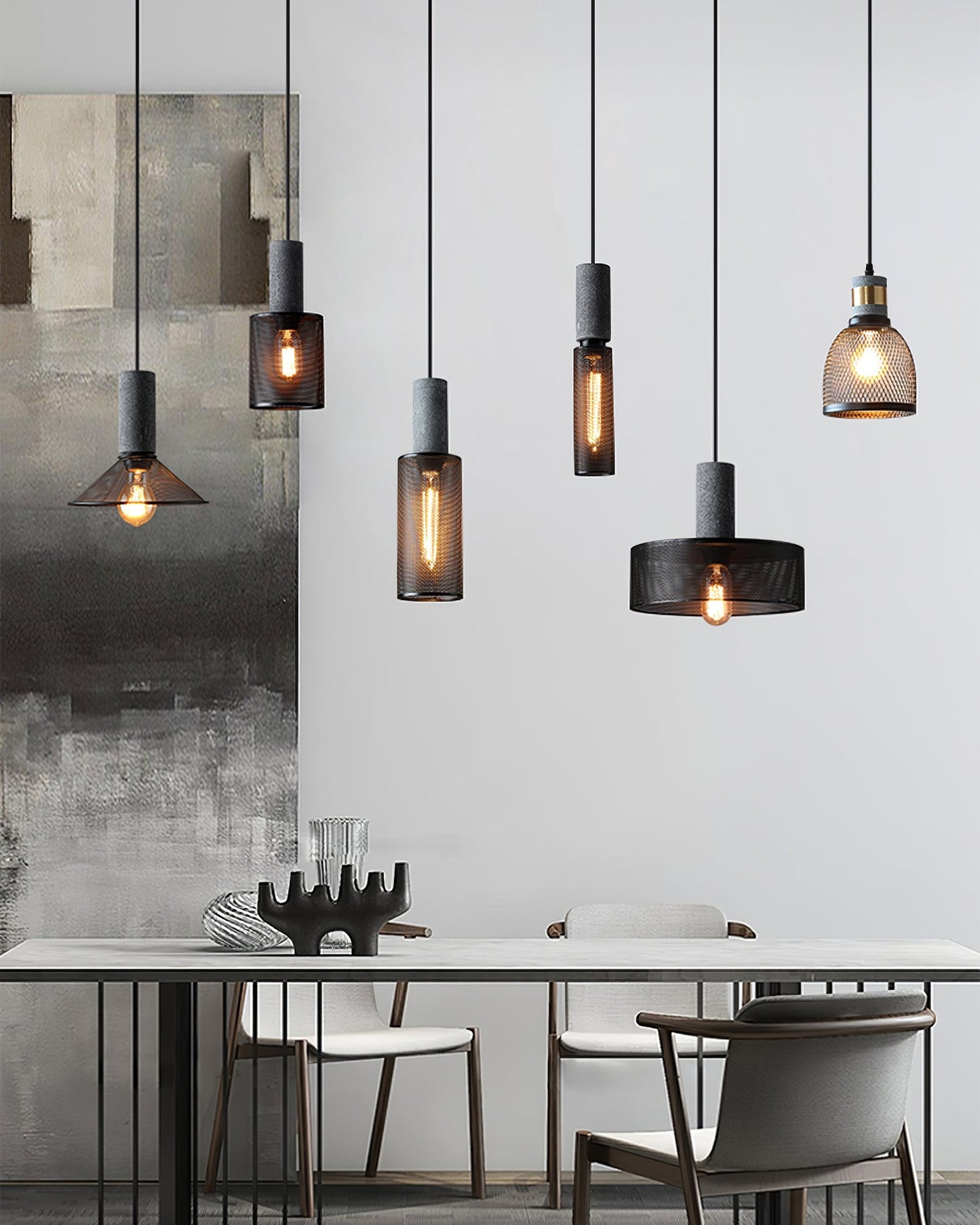 Urban Concrete Pendant Light Industrial LED