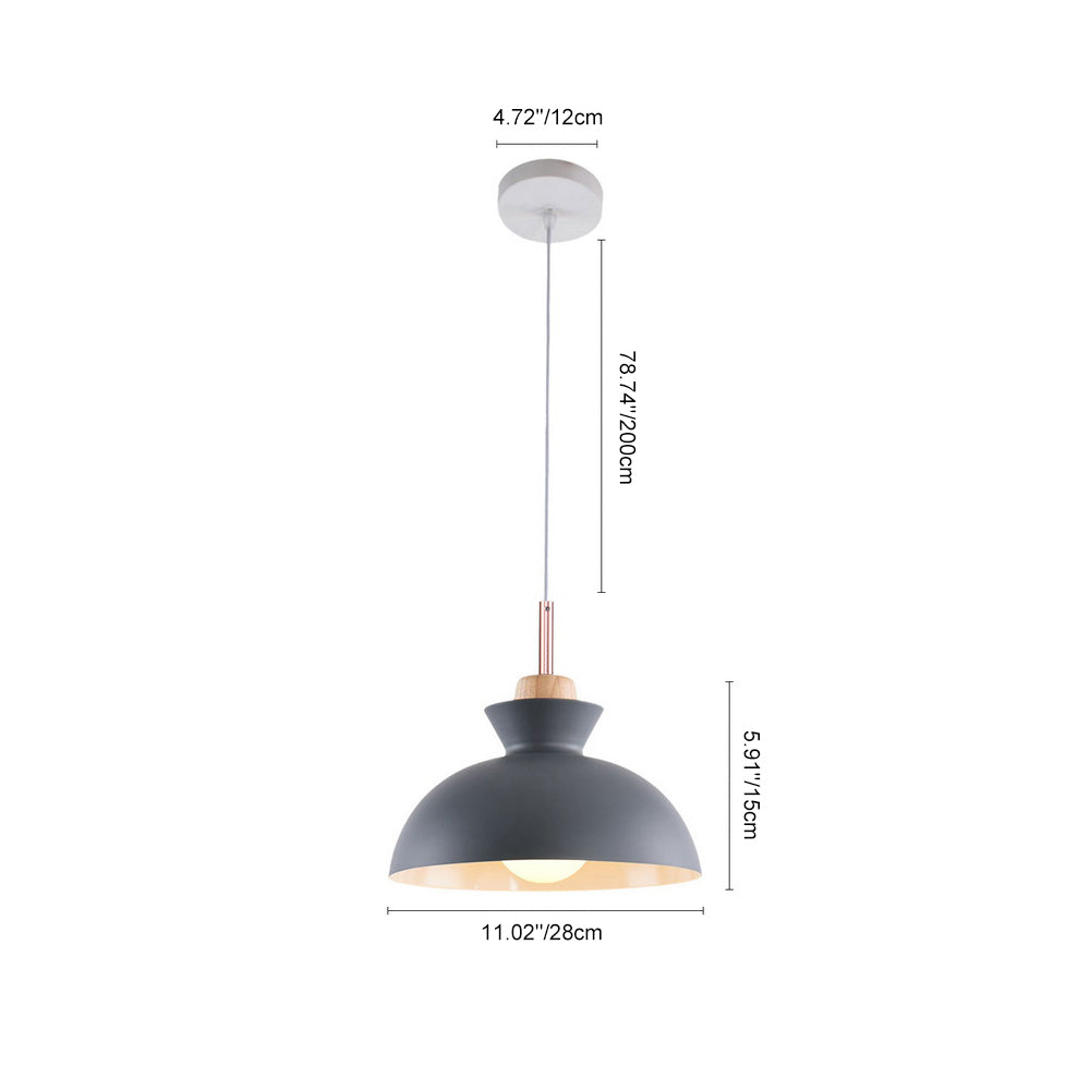 Modern Single Pendant Dome Light