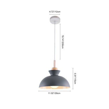 Modern Single Pendant Dome Light