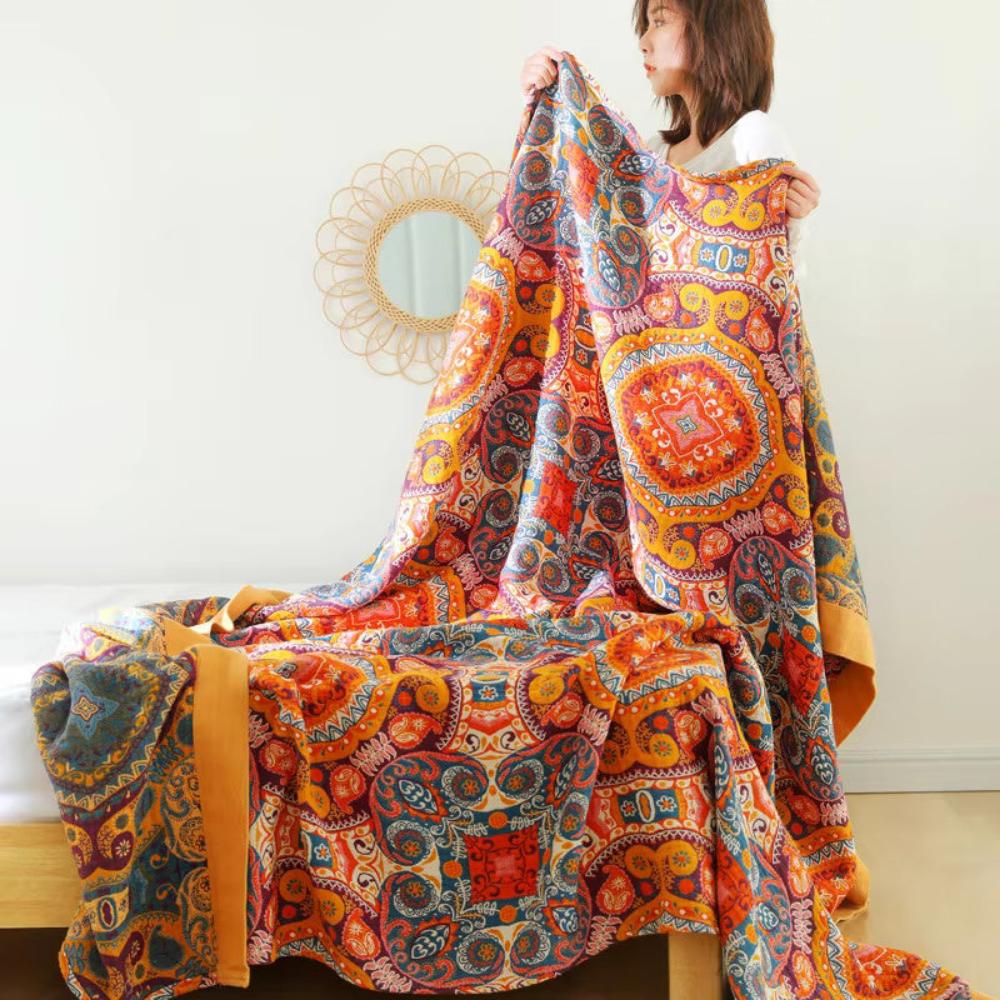 Boho Reversible Cooling Blanket Comfort