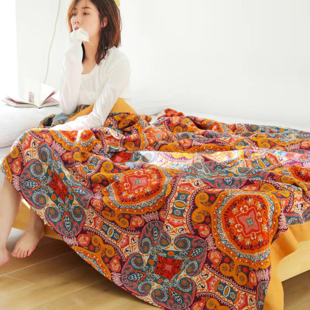 Boho Reversible Cooling Blanket Comfort