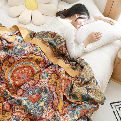 Boho Reversible Cooling Blanket Comfort
