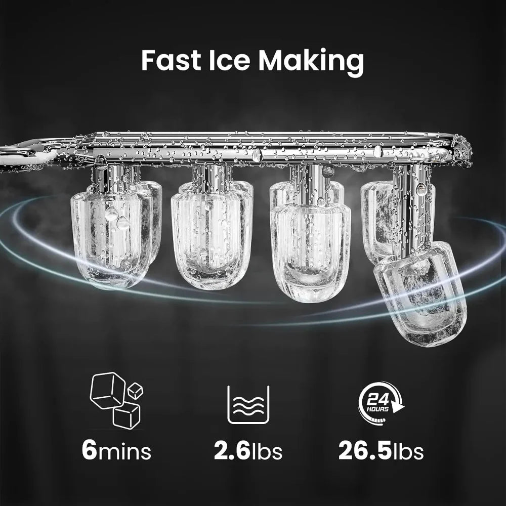 Countertop Ice Maker Nugget Portable Compact