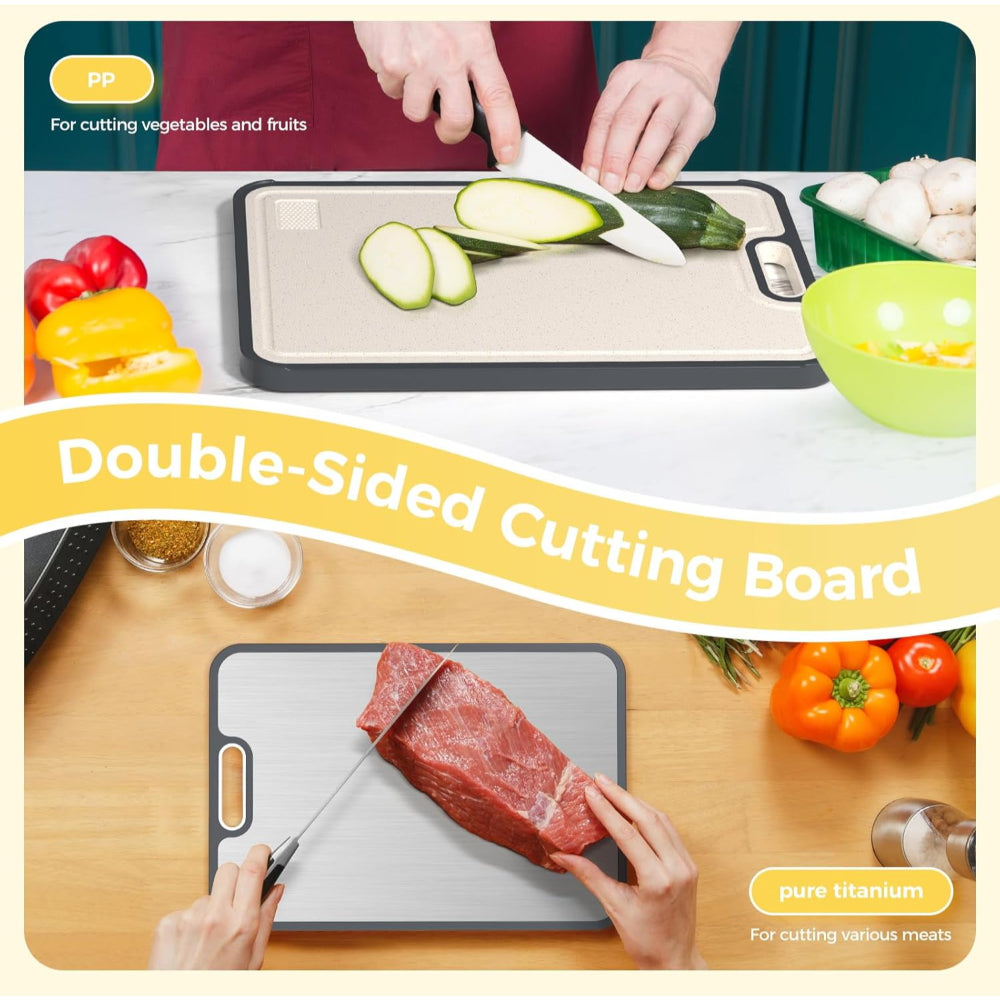Cutting Board Double Sided Metal Kitchen