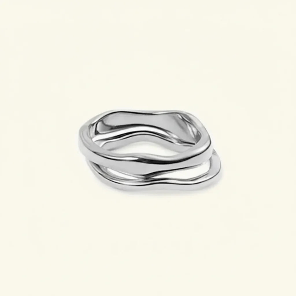 Gold Stacking Ring Minimalist Stainless