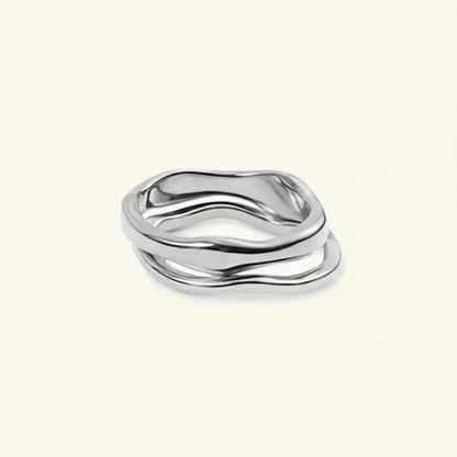 Gold Stacking Ring Minimalist Stainless