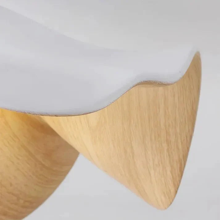 Scandinavian Wooden Lotus Ceiling Light