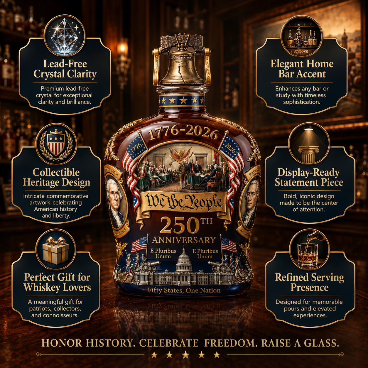 Decoration Whiskey Decanter Glass Lead