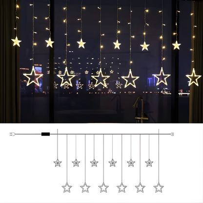 LED Star Light Curtain Warm White Indoor