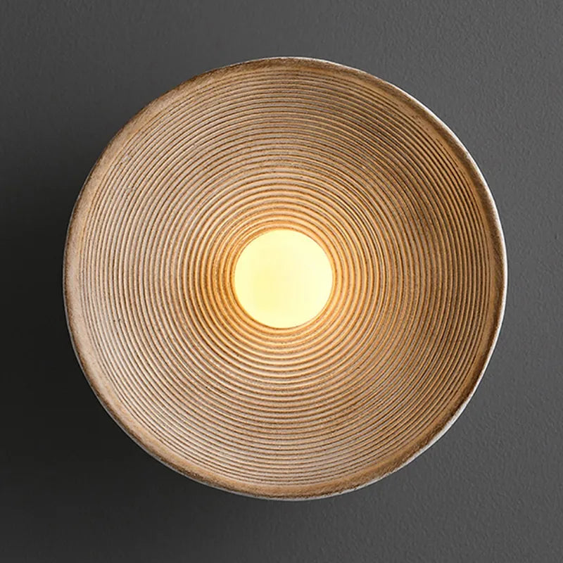 Rustic Wood Wall Sconce Handcrafted LED Wall