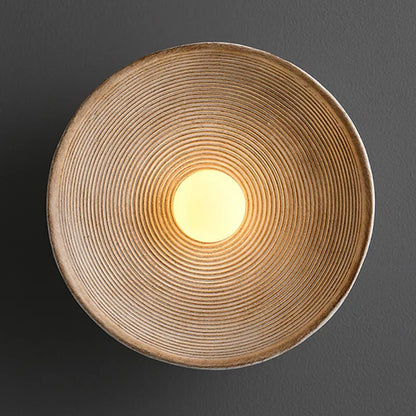 Rustic Wood Wall Sconce Handcrafted LED Wall
