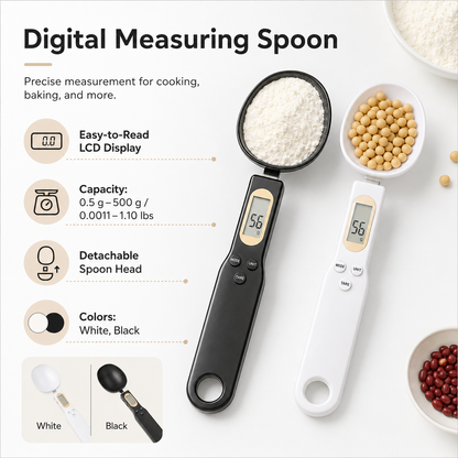 Digital Measuring Spoon Display Kitchen Tool