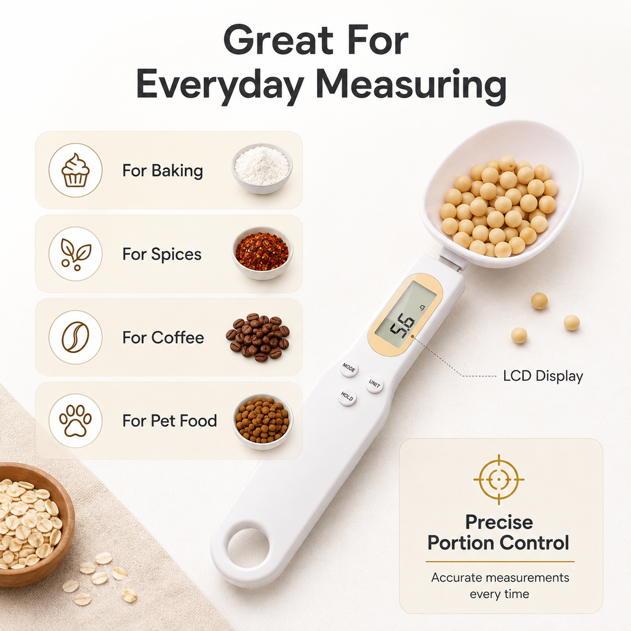 Digital Measuring Spoon Display Kitchen Tool