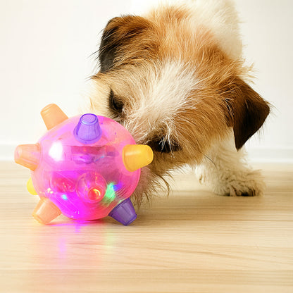 Dog Toy LED Bouncing Interactive Plastic