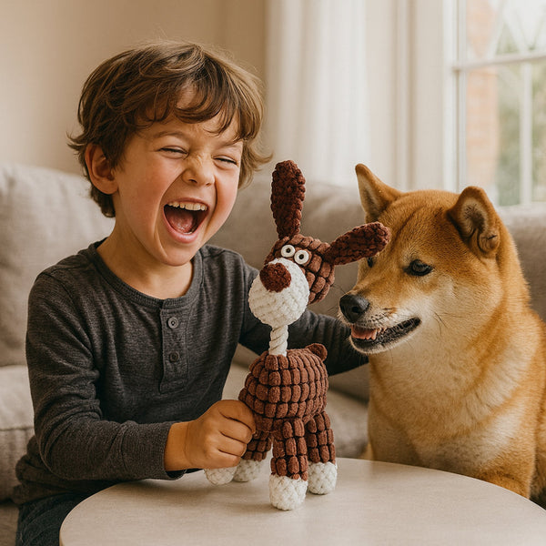 Dog Toy Rope Animal Chew Squeaker
