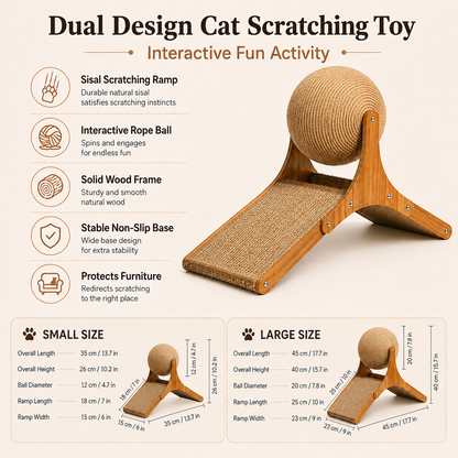 Dual Design Cat Scratching Toy Interactive