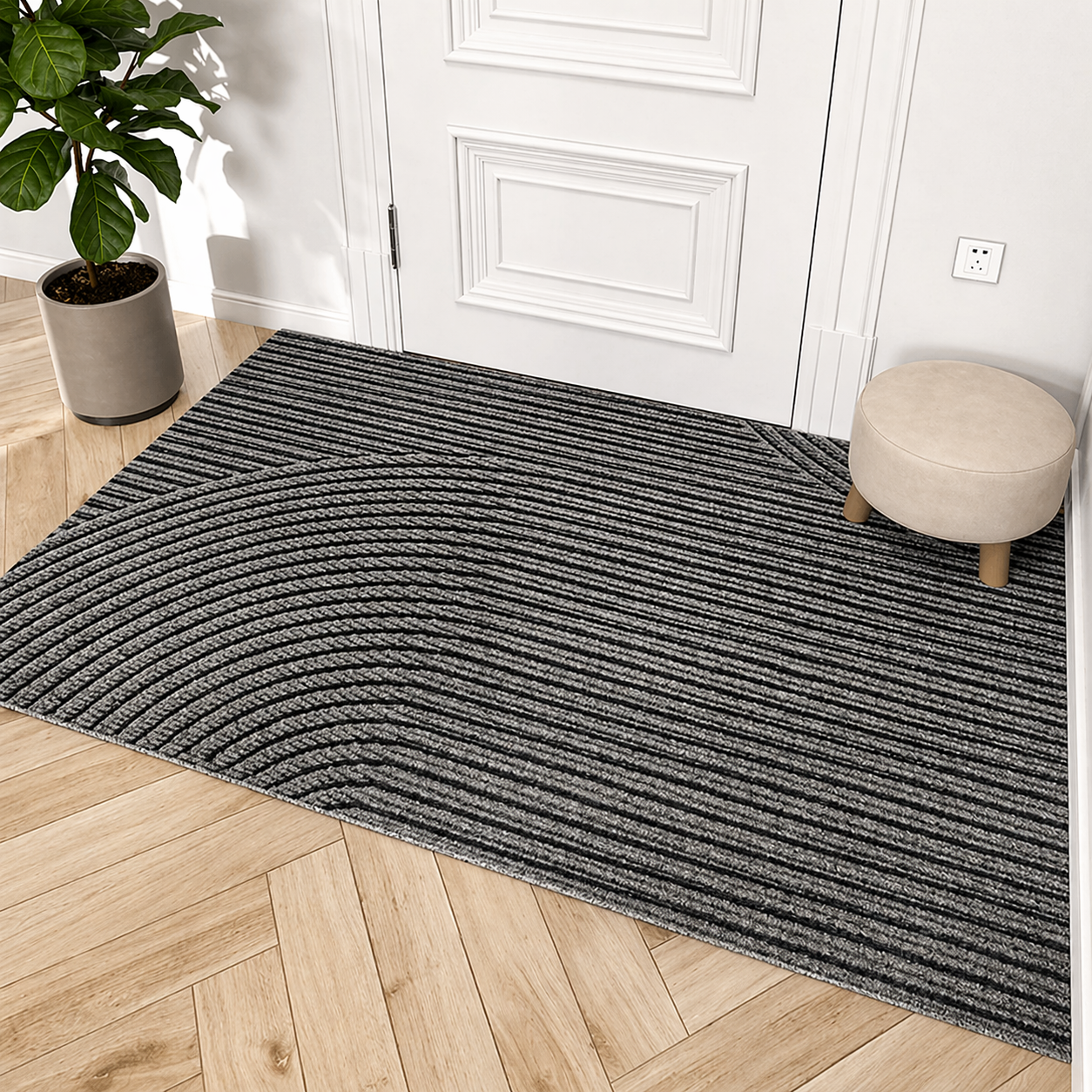 Durable Non Slip Door Mat Modern Dirt