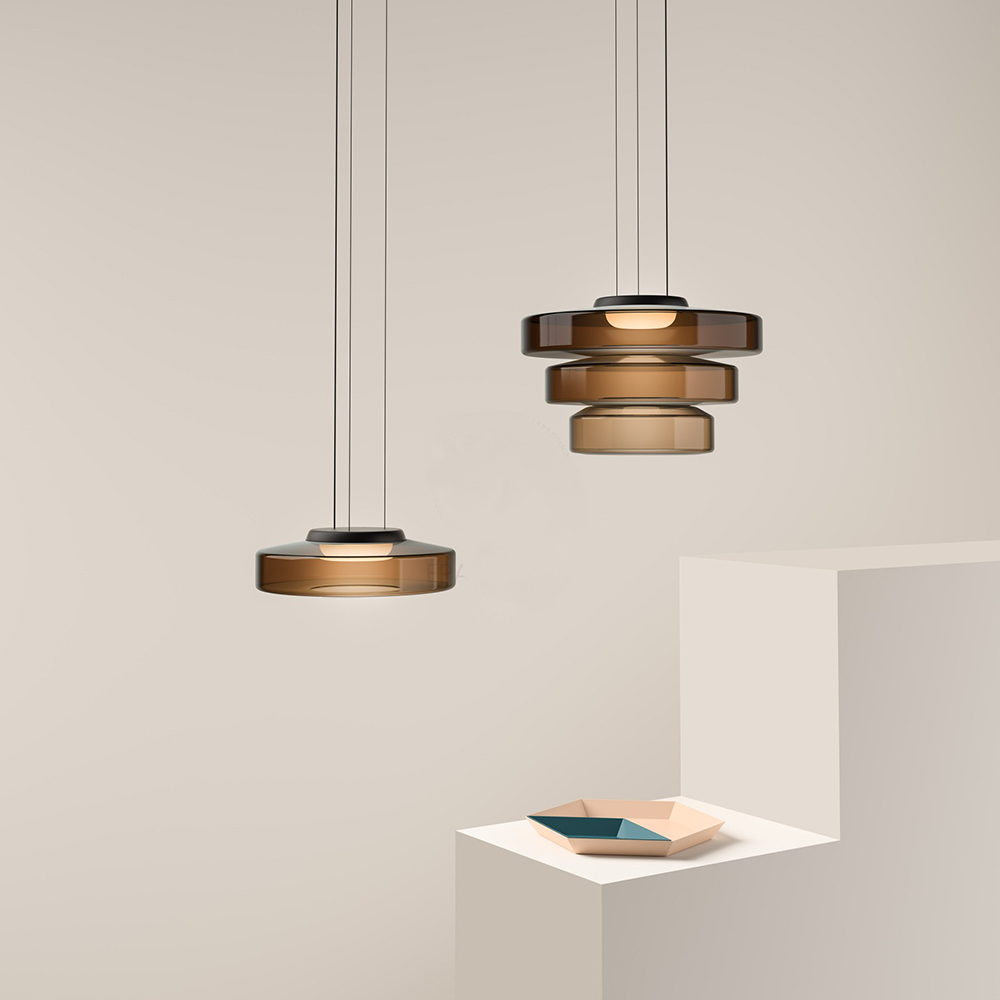 Glass Pendant Lamp Bauhaus Style Hanging