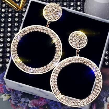 Earrings Mothers Day Gift Gold Rhinestone