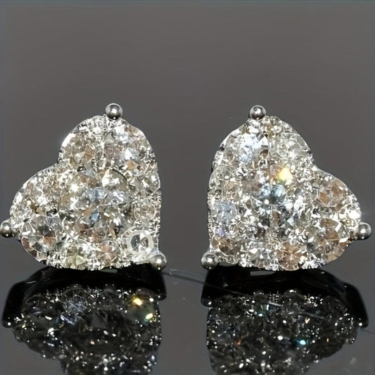 Earrings Mothers Day Gift Heart Crystal Stud