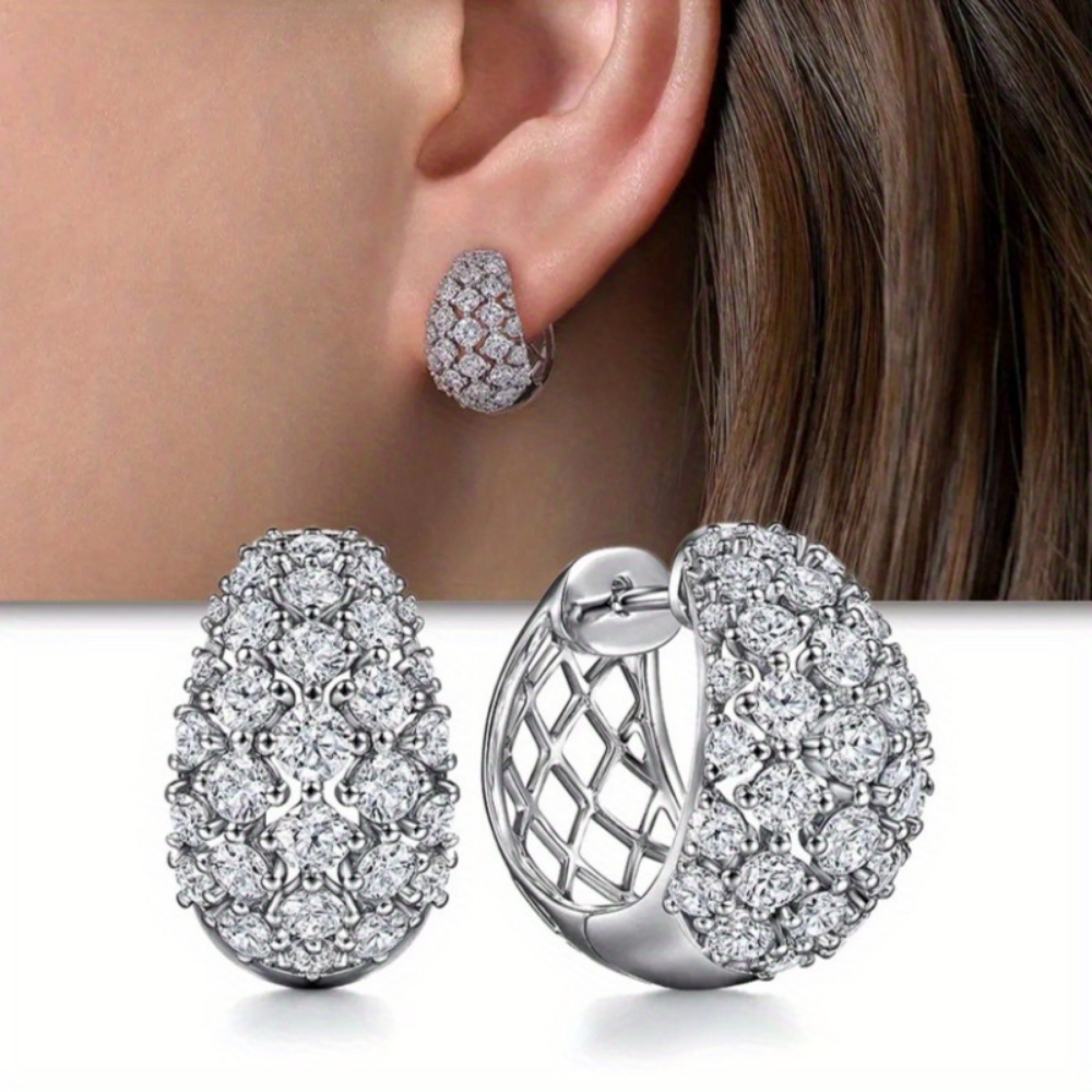 Earrings Mothers Day Gift Silver Crystal