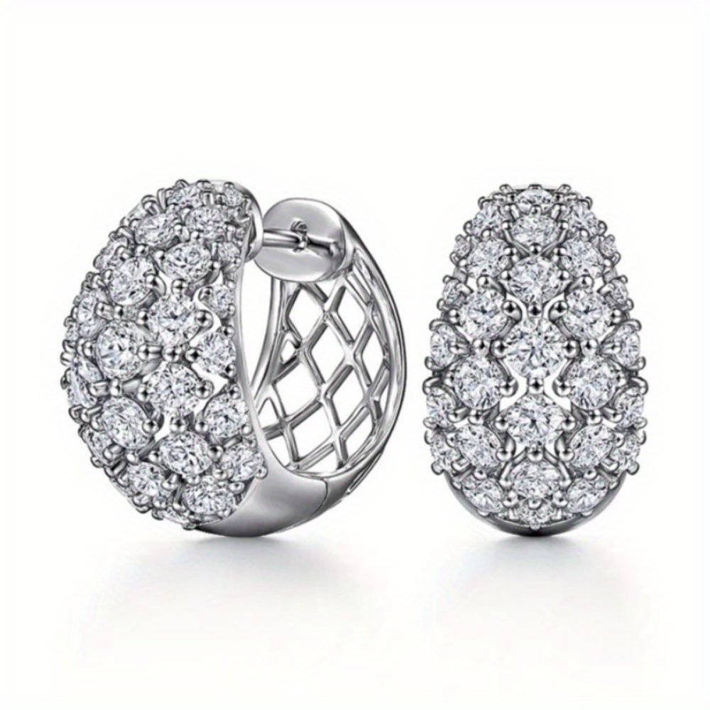 Earrings Mothers Day Gift Silver Crystal