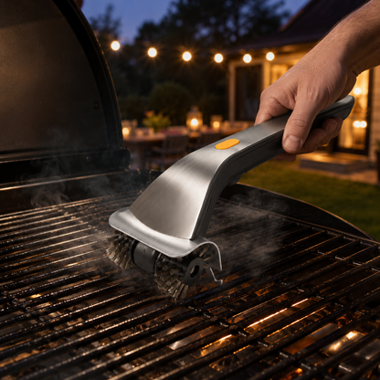 Electric Grill Brush Cleaning Steam Rotating Handheld