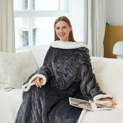Electric Heated Blanket Wearable Sherpa