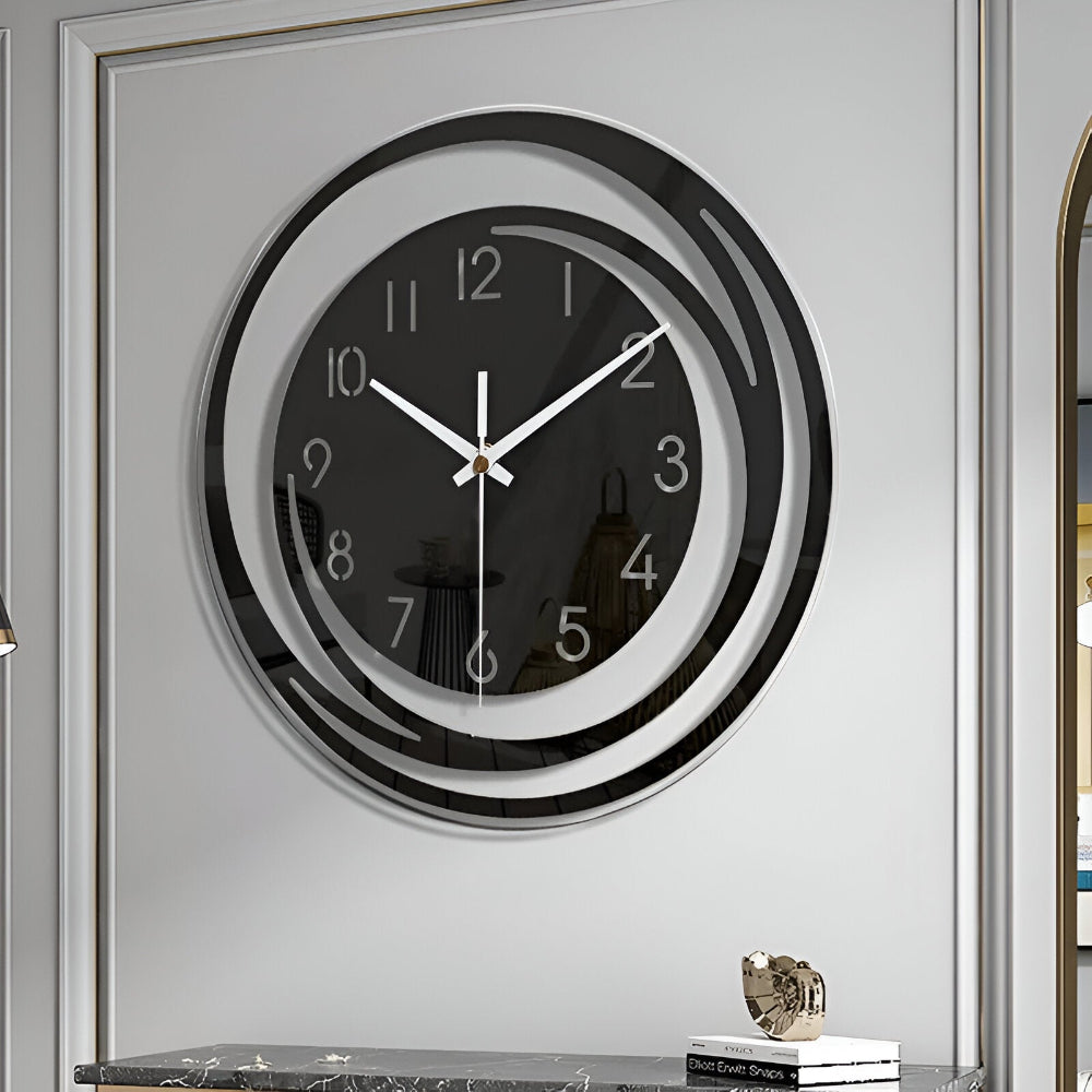 Sorana Wall Clock Modern Black Acrylic