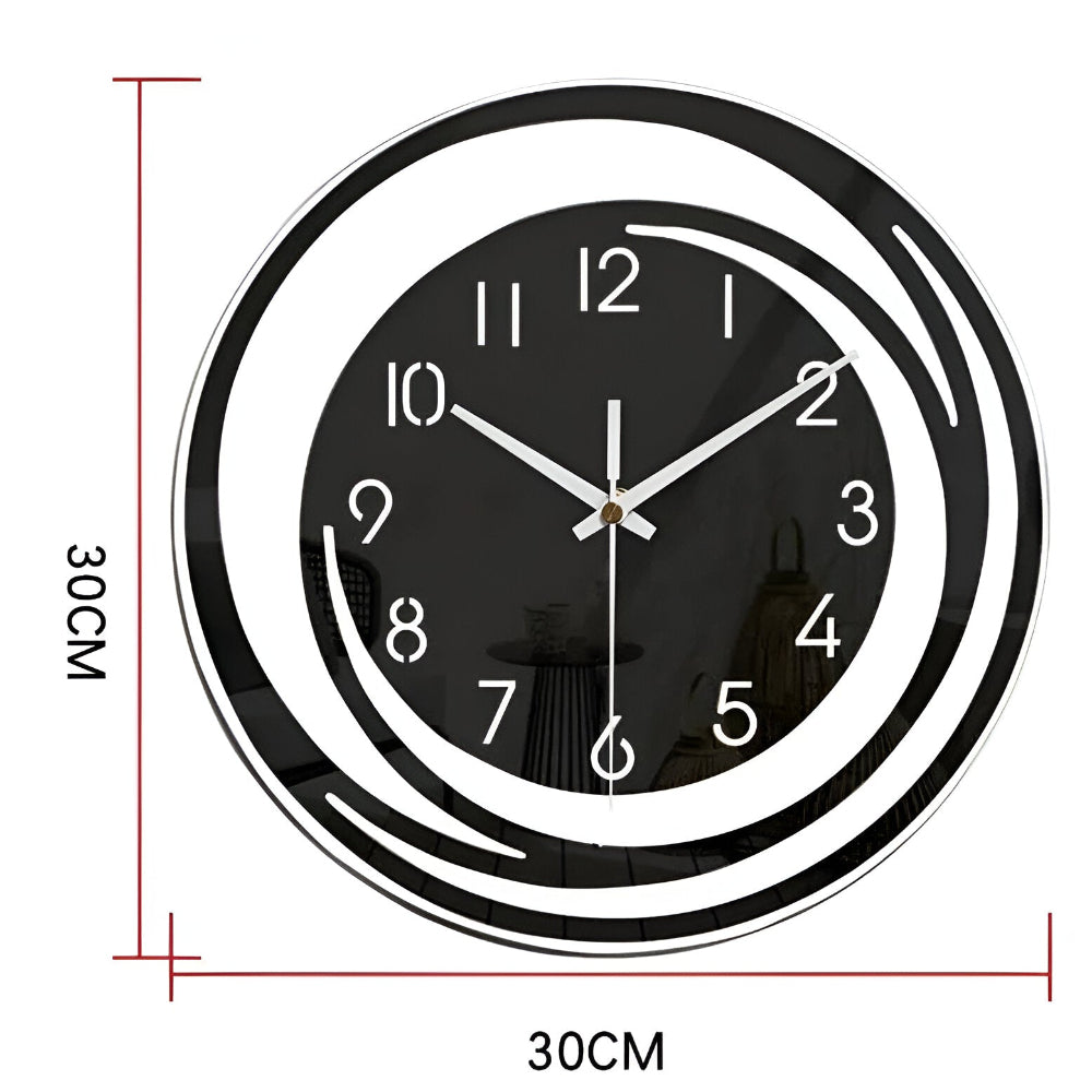 Sorana Wall Clock Modern Black Acrylic