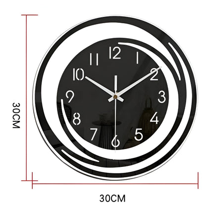 Sorana Wall Clock Modern Black Acrylic