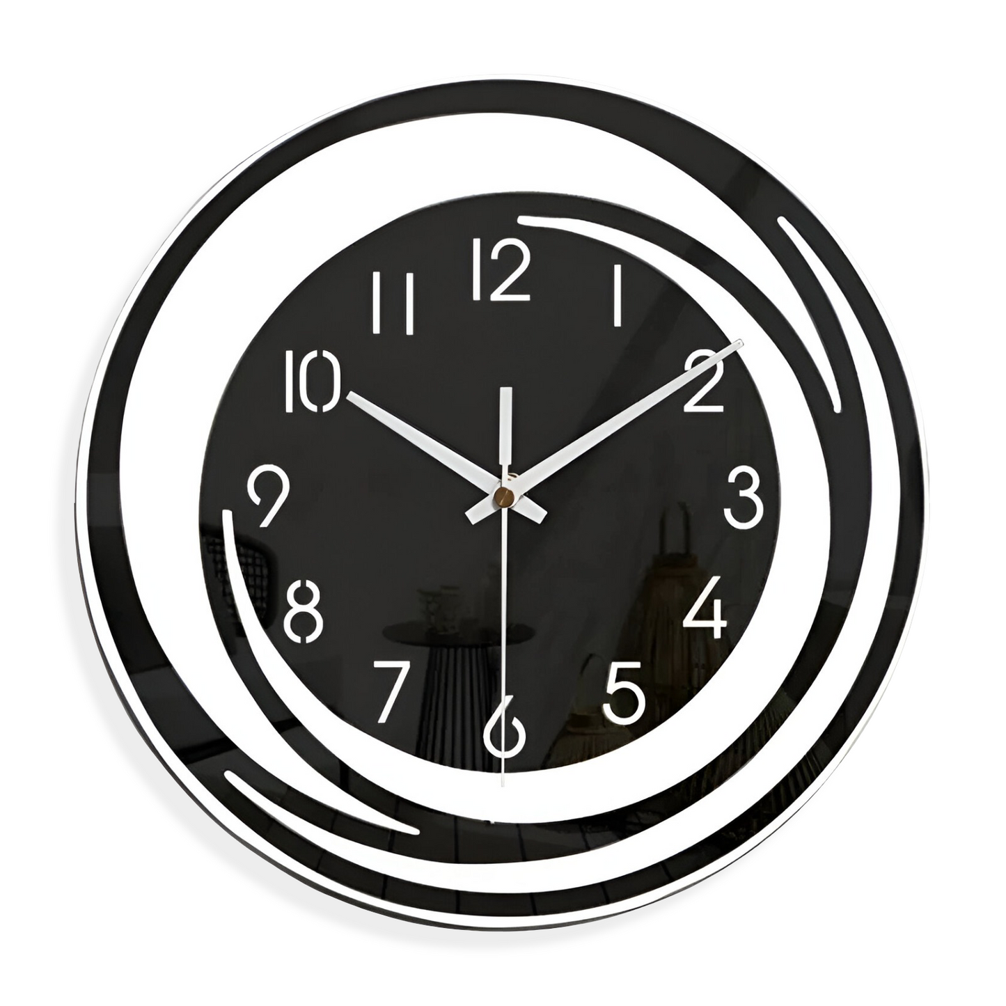 Sorana Wall Clock Modern Black Acrylic