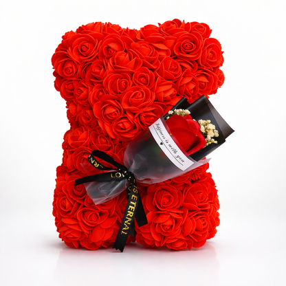 Table Decor Rose Bear Artificial Flower Gift