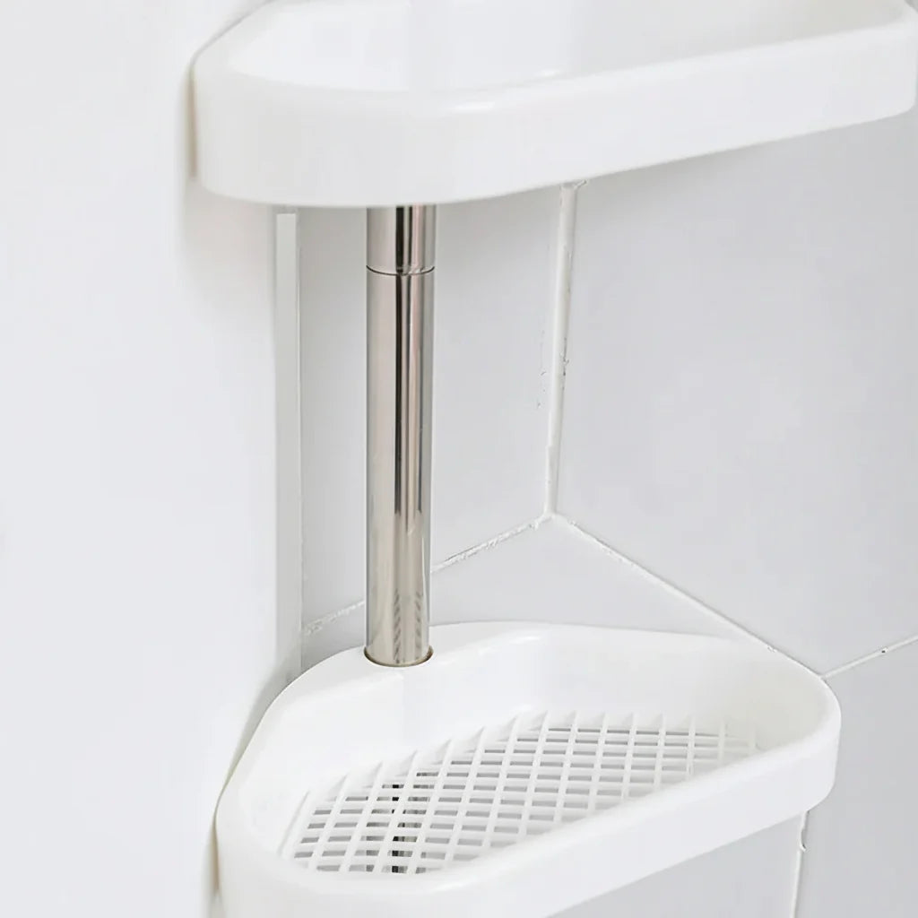 Shower Shelf Tension Pole Adjustable Corner
